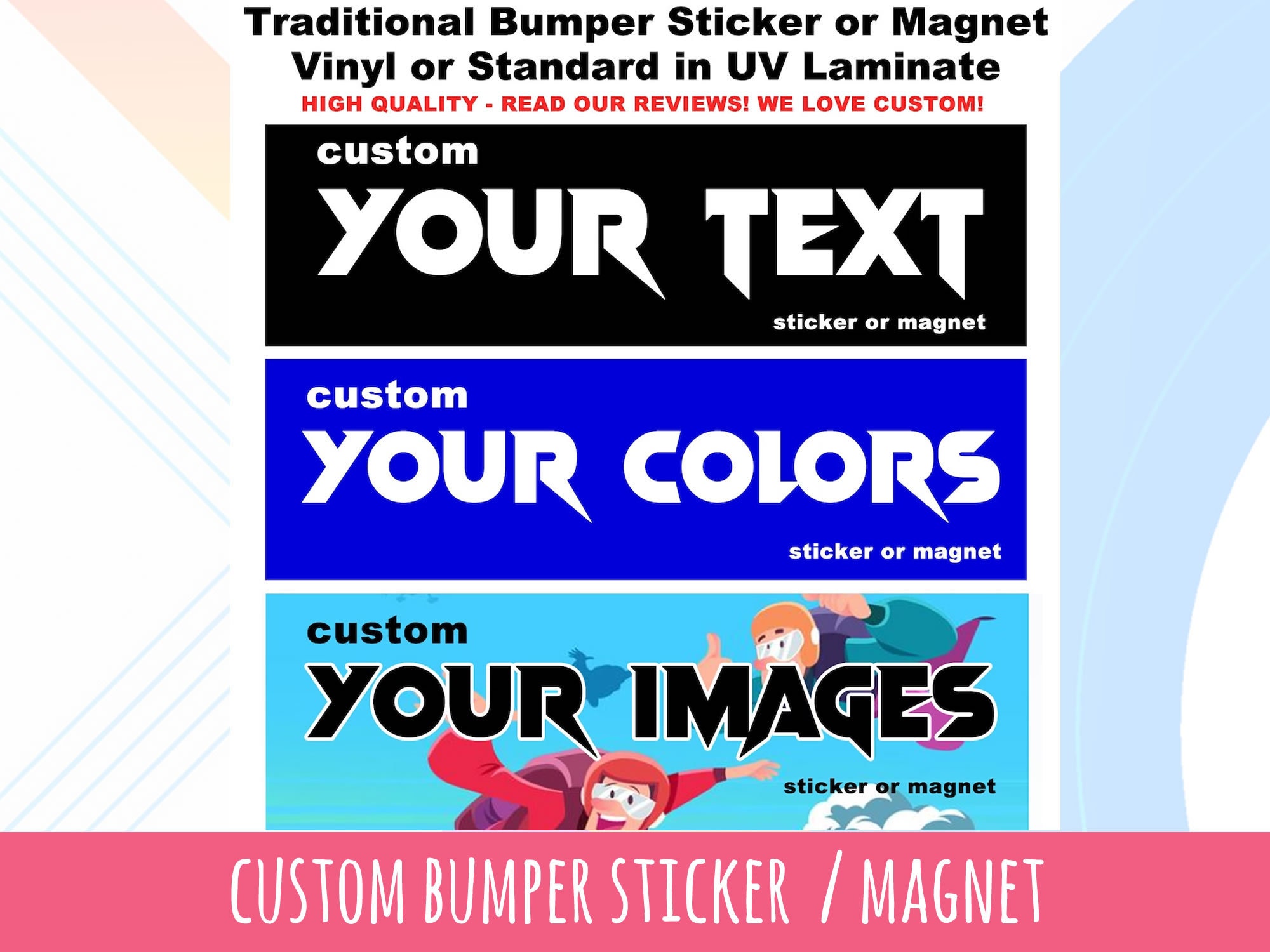 Personalized 2024 bumper stickers