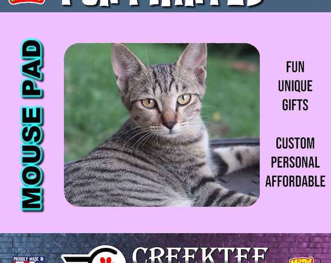 Custom Mouse Pad Round or Rectangle, Your text or Family Photo, Loved Pet, or Funny Creation