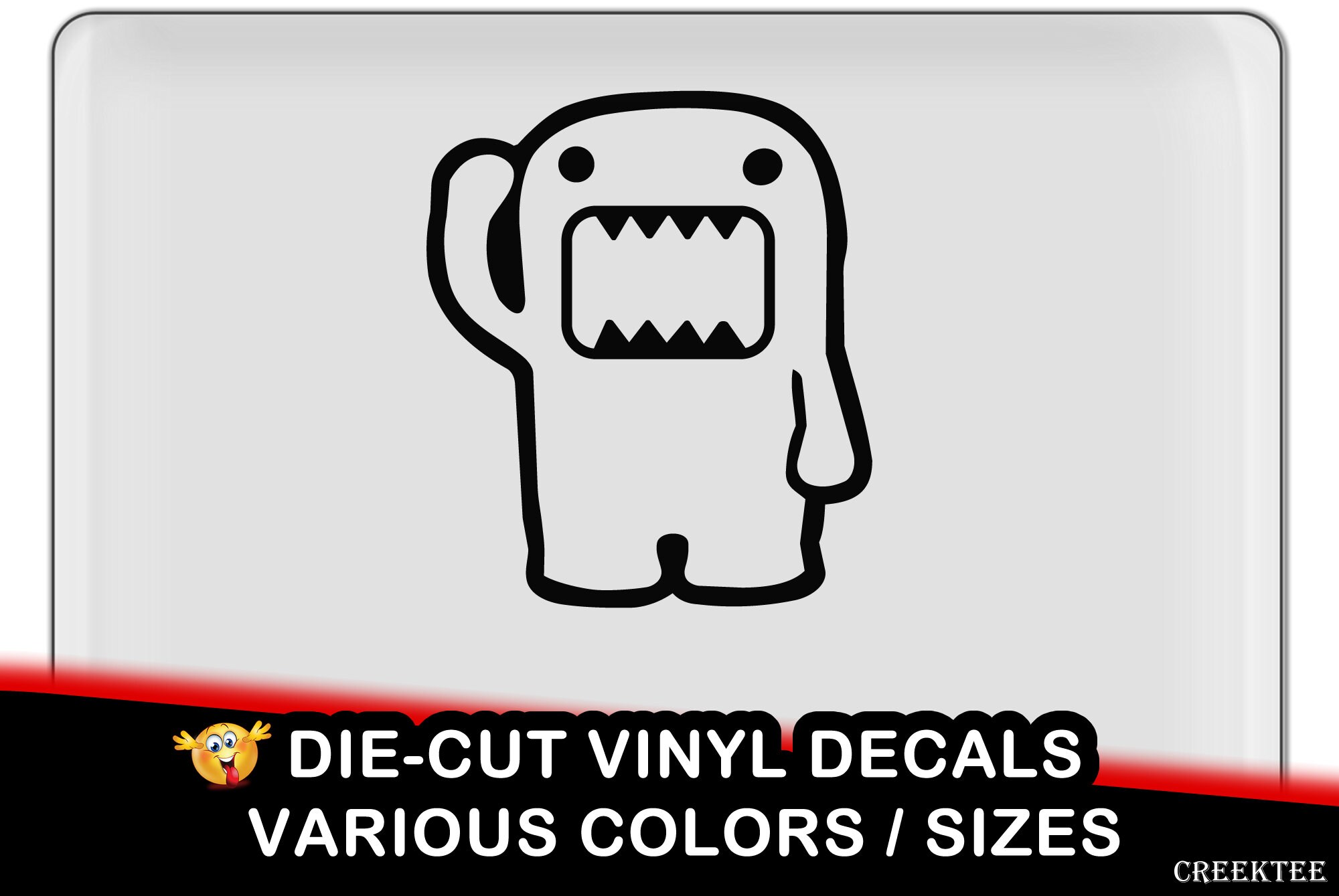 Domo Vinyl Decal - fun vinyl decal in various colors Domo Vinyl Decal - fun vinyl decal in various colors