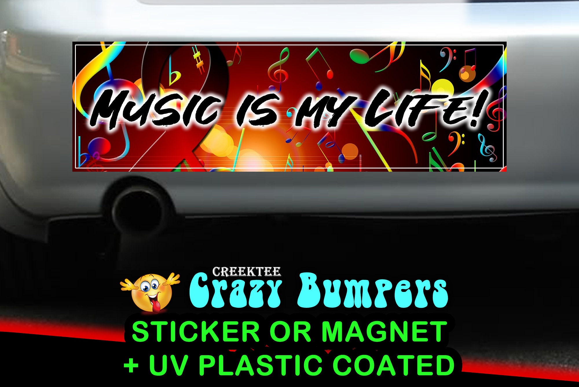 CAD$7.99 - Music Is My Life 10 x 3 Bumper Sticker or Magnetic Bumper Sticker Available CAD$7.99 - Music Is My Life 10 x 3 Bumper Sticker or Magnetic Bumper Sticker Available