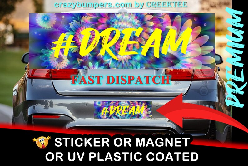 Create your own bumper stickers or we customize your Etsy