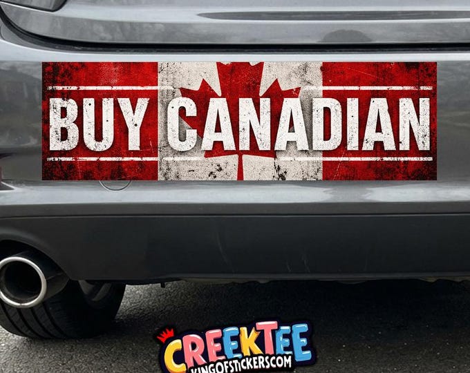 Buy Canadian, Canada USA Bumper Sticker, Magnet, Vinyl Sticker, Window Cling or Magnet in UV Laminate Coating