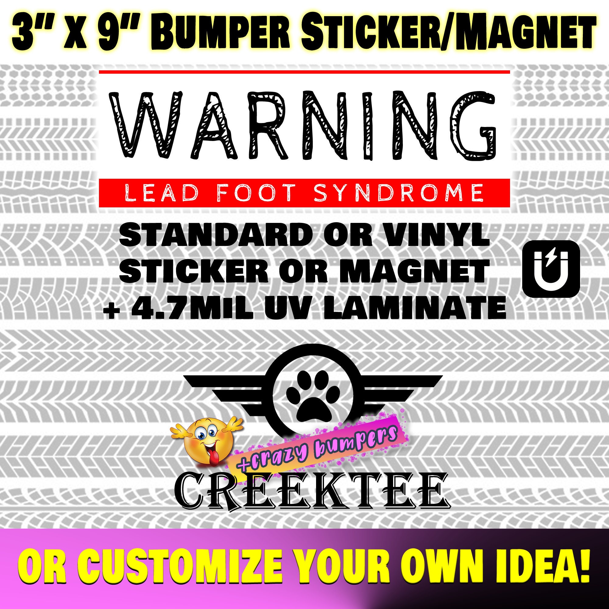 Warning lead foot syndrome large text 3 Warning lead foot syndrome large text 3