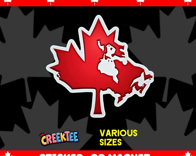 Canada Bumper Sticker, Magnet, Vinyl Sticker or Window Cling, UV Laminate Coating, laptop, water bottle