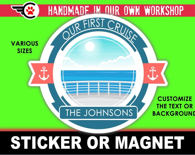 Cruise Ship Door Magnet - Cruise Ship Door Fridge Laptop various sizes premium large magnet UV laminate coating