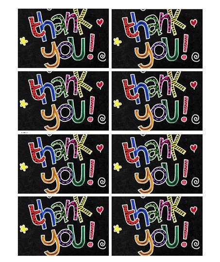 8 Fun 3 inch x 2 inch Stickers -Thank You Stickers 8 Fun 3 inch x 2 inch Stickers -Thank You Stickers