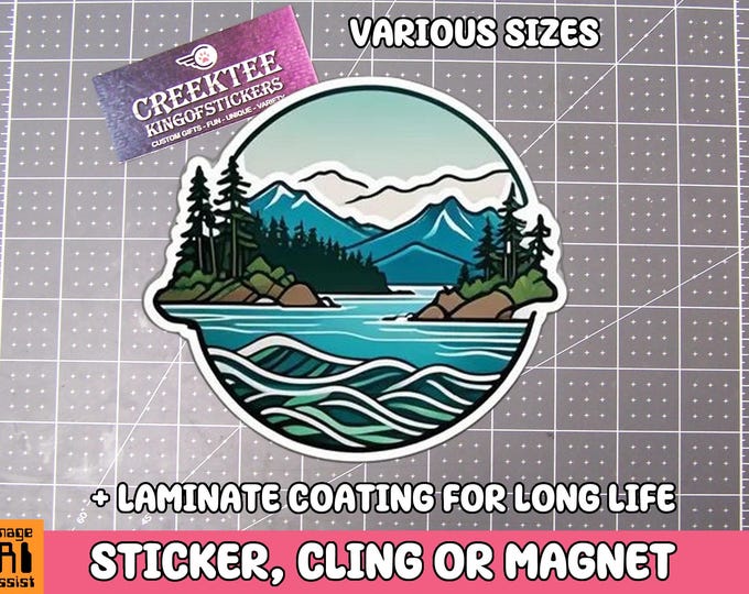 Nature Vinyl Sticker, Magnet or Window Cling in Various Sizes, add your own text or leave blank laminate coating
