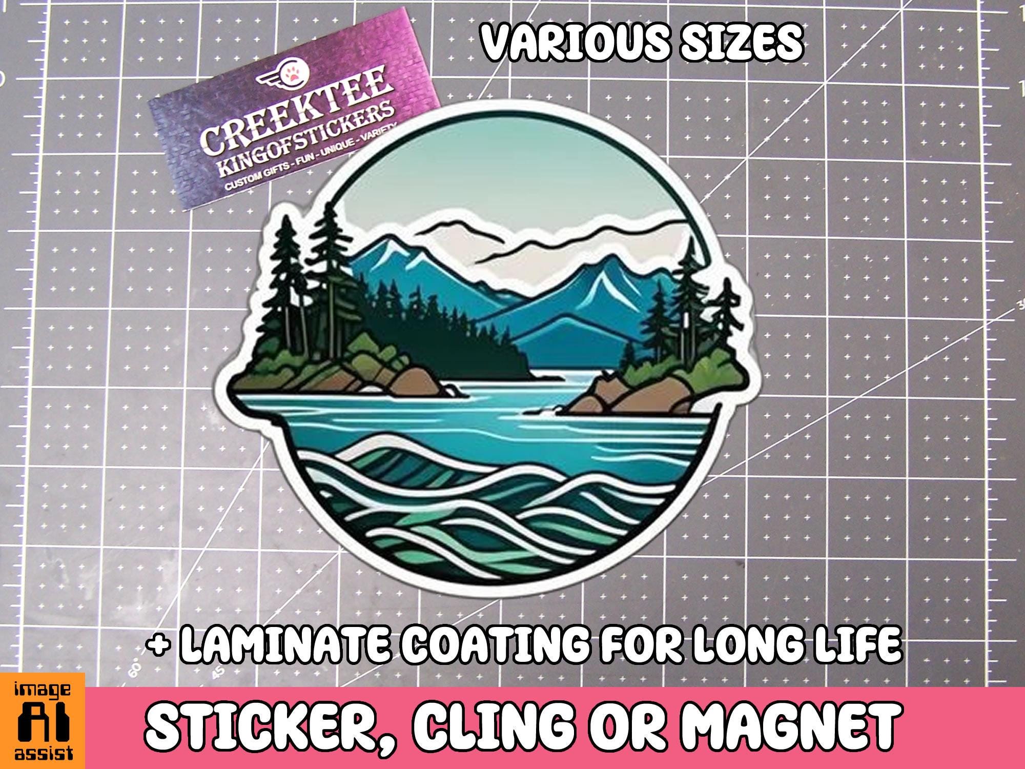 Nature Vinyl Sticker, Magnet or Window Cling in Various Sizes, add your own text or leave blank laminate coating