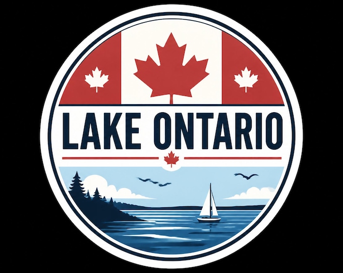 Lake Ontario Canada Bumper Sticker, Magnet, Vinyl Sticker or Window Cling, UV Laminate Coating