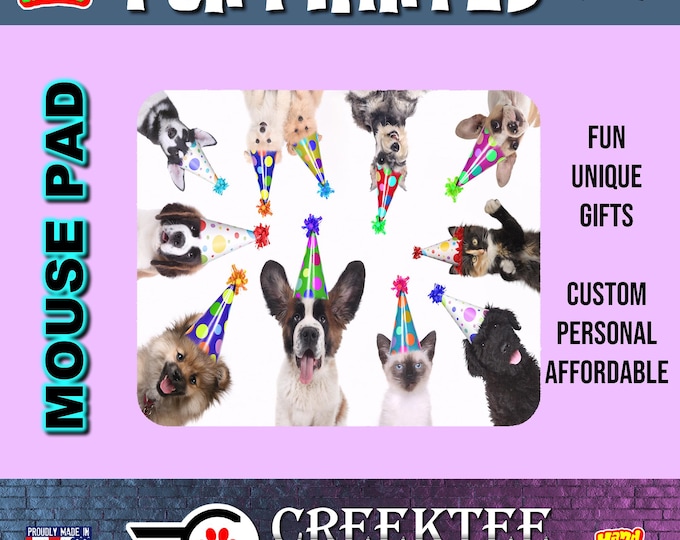 Custom Mouse Pad Round or Rectangle, Your text or Family Photo, Loved Pet, or Funny Creation