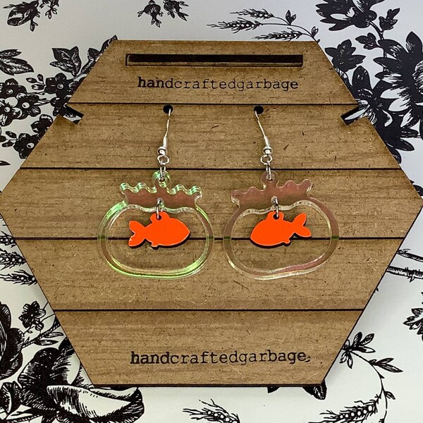 Fish Bowl Earrings Etsy