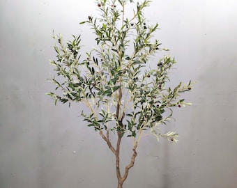 Large Artificial Olive Tree,artificial tree,silk tree,Artificial Silk Plant,artificial tree Green 84" （7 foot）