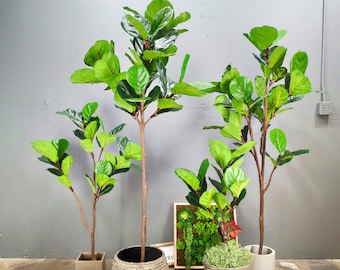 Künstlicher Baum, künstliche Pflanze, künstlicher Geigenblatt-Feigenbaum, 2-Fuß, 4-Fuß, Grün
