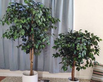 Dekorativer Ficus Seidenbaum, künstlicher Ficusbaum, künstlicher Baum, grün 4 Fuß / 6 Fuß hoch