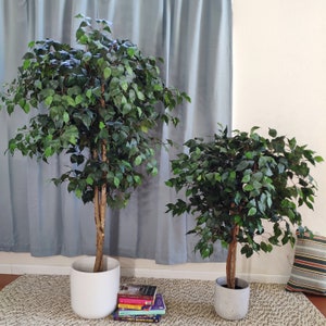 Decorative Ficus Silk Tree,Artificial Ficus Tree,Artificial Tree, Green 4 feet / 6 feet high