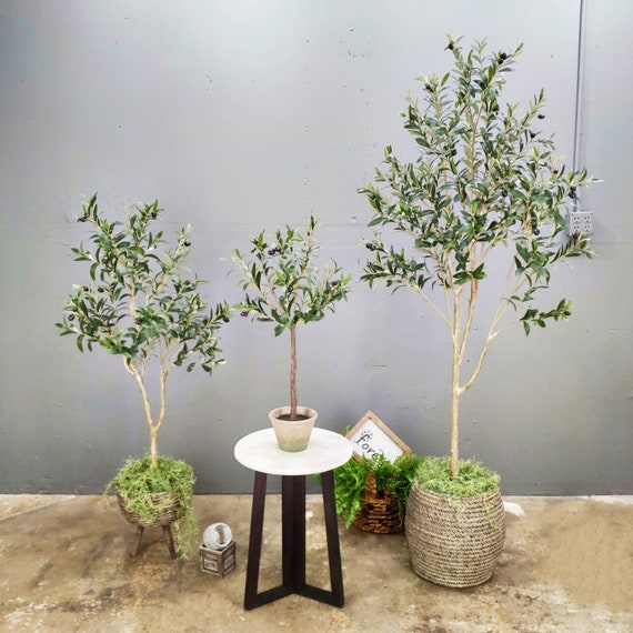 Olivo artificiale da 4 piedi, 6 piedi, albero artificiale, albero di seta,  pianta di seta artificiale, olivo artificiale -  Italia