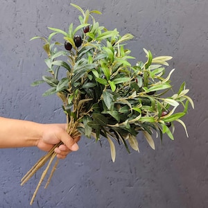 Artificial Olive Branch: Green Foliage Spray for Home Decor
