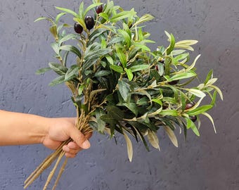 Artificial Olive Branch: Green Foliage Spray for Home Decor