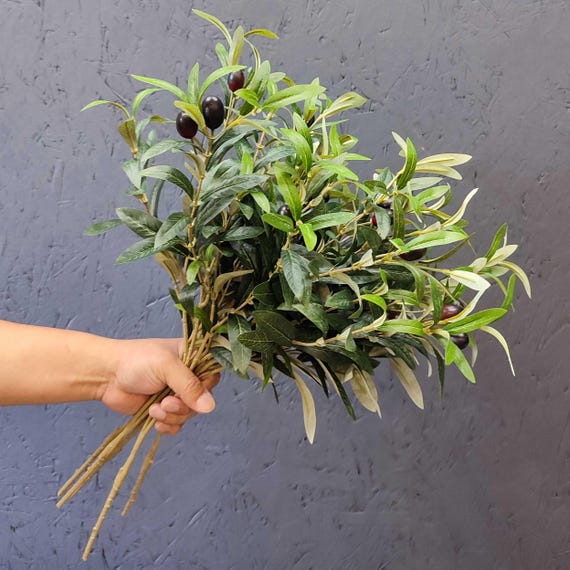 Artificial Olive Branch: Green Foliage Spray for Home Decor