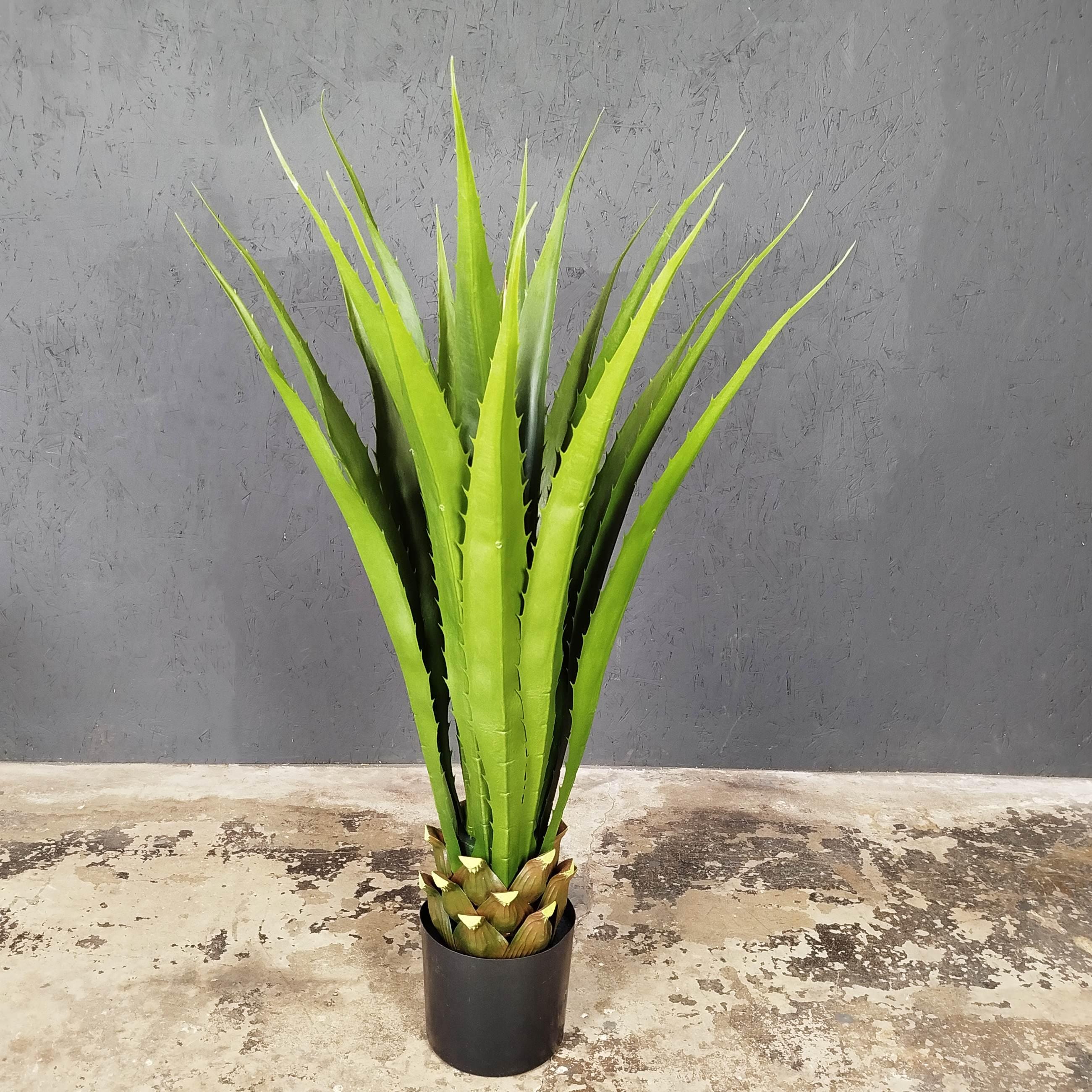 48" H large agave artificial plant Sansevieria Plant artificial agave green color with pot