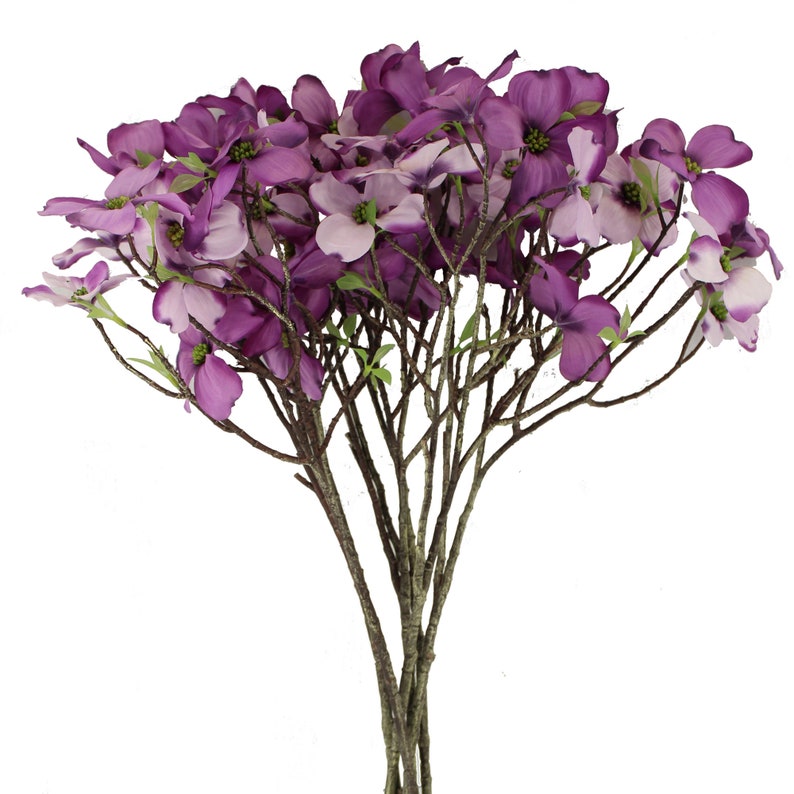 Dogwood Flower Blossom Silk Flowers Bridal Flowers Fake Cornus Etsy
