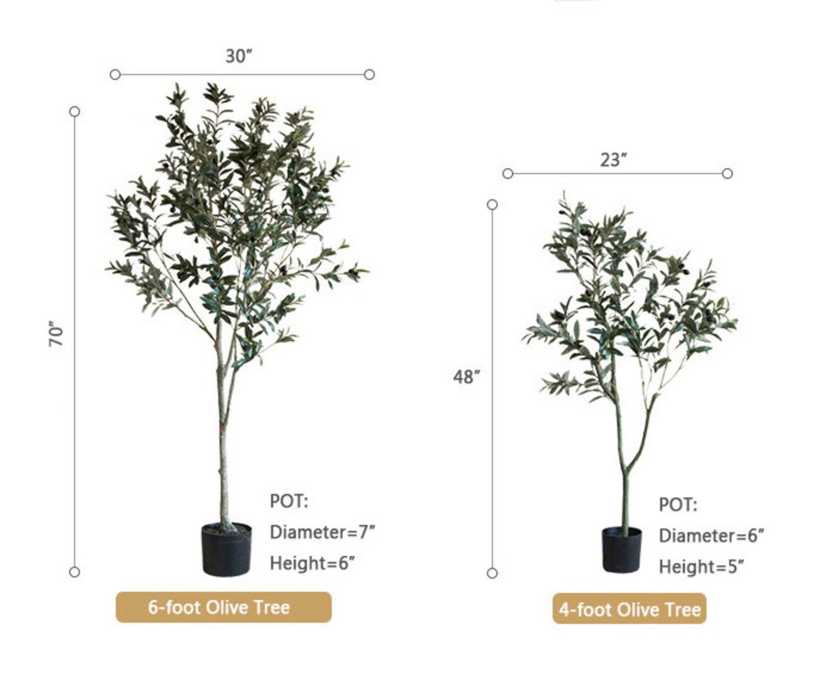 4 foot6 foot Artificial Olive Treeartificial treesilk | Etsy