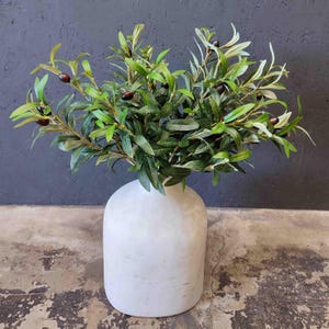 Green Olive Branch with Fruits leaves spray foliage branch Fake Leaves Branch for Home Office Crafts Decoration Artificial Plants