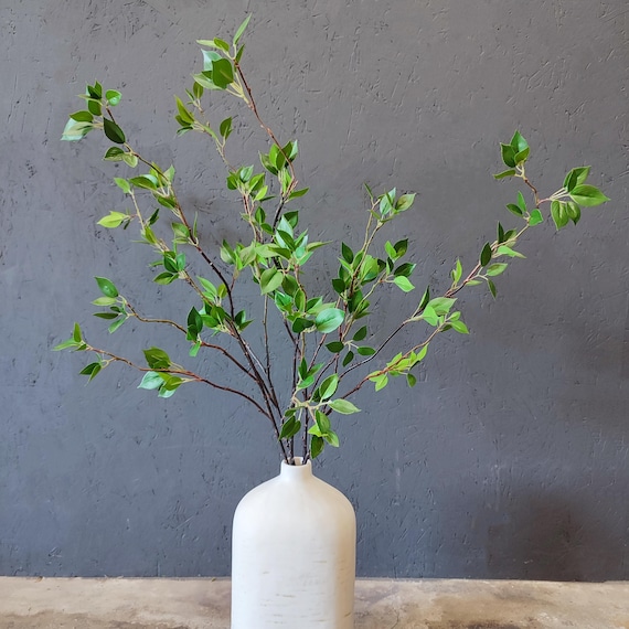 33" Decorative Leaf Stem | Artificial Plant | DIY Greenery | Centerpieces | Wedding/Home Decoration | Gifts - Green