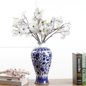 Kornoelje bloem bloesem zijde bloemen bruids bloemen nep cornus bush voor bruiloft home office decoratie kornoelje bloem (set van 5 stuks)