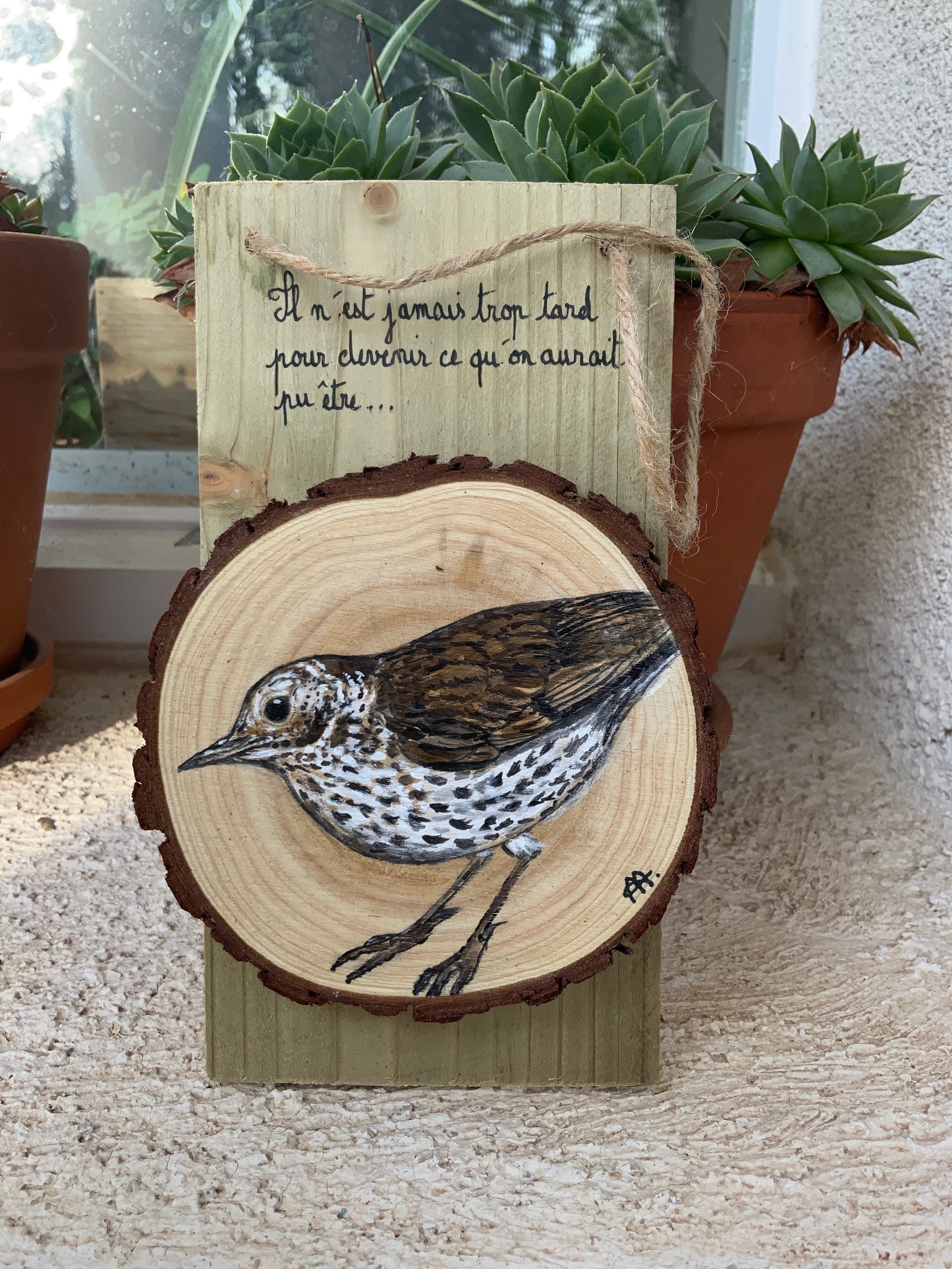 Oiseau Grive sur Bois Citation