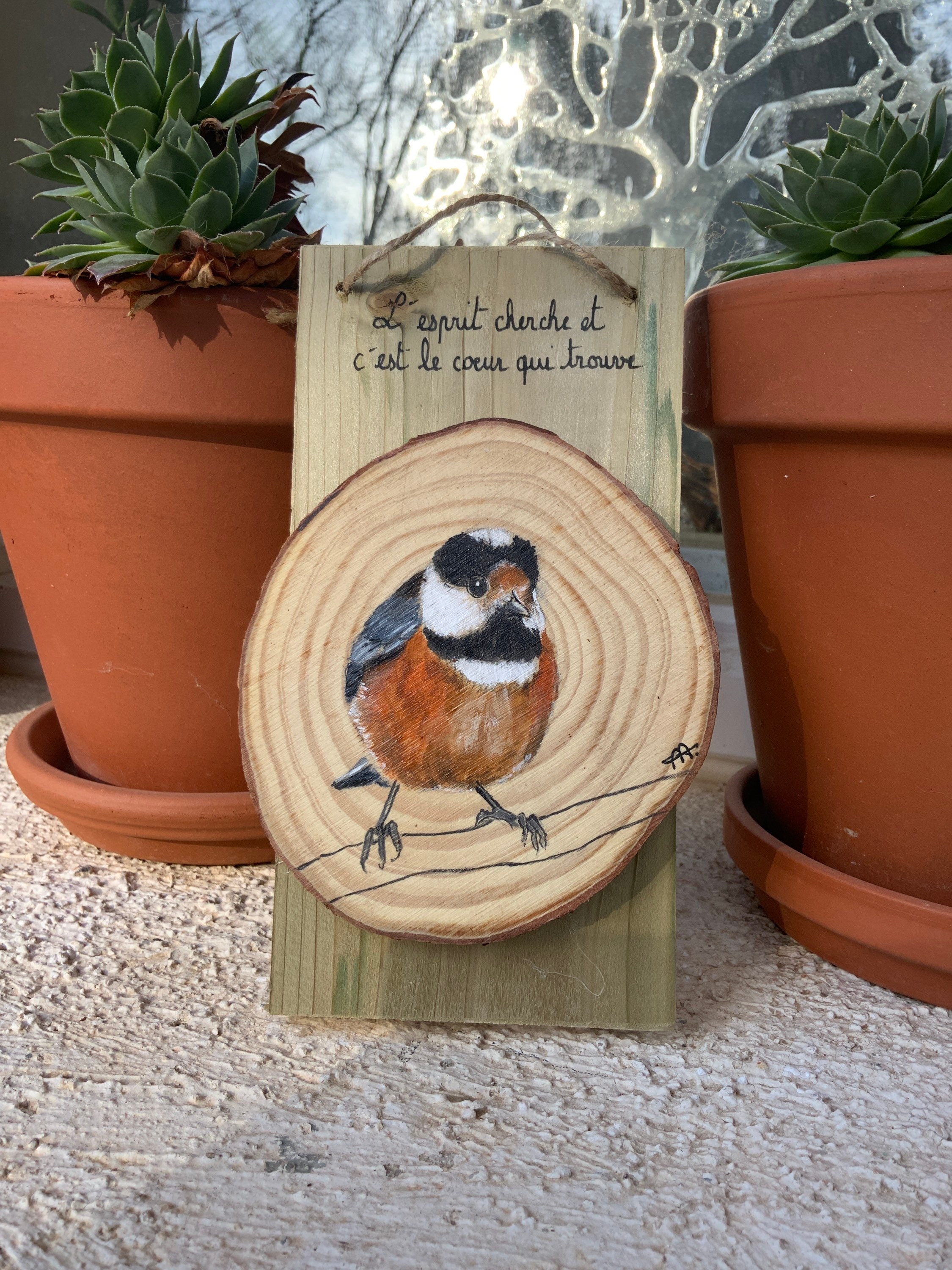 Oiseau Mésange Du Japon avec Citation