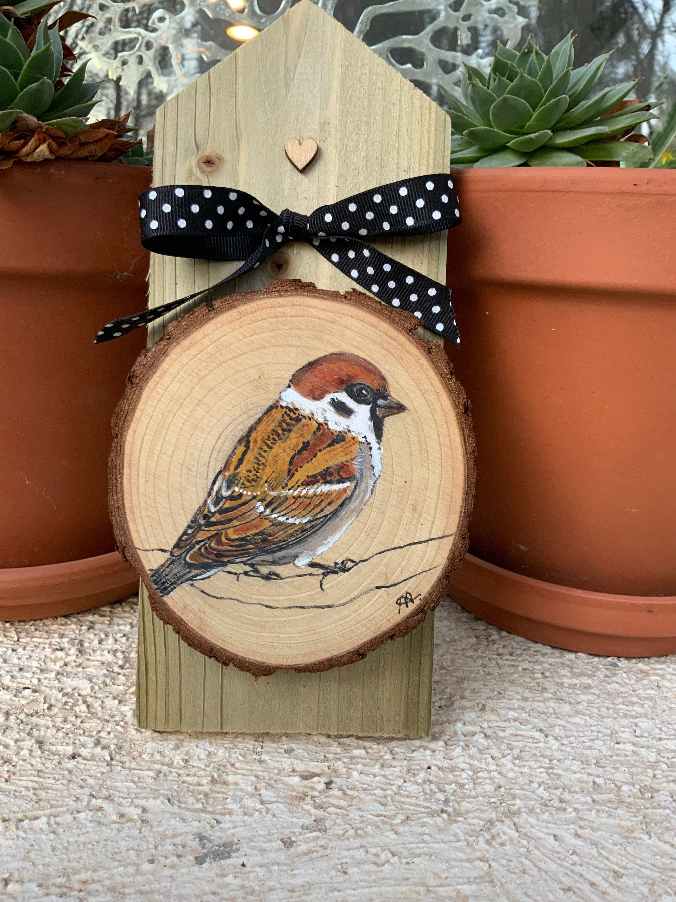 Oiseau Moineau Friquet sur Bois