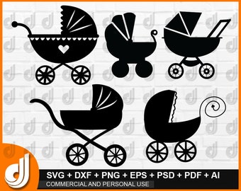 Download Baby Carriage Svg Etsy