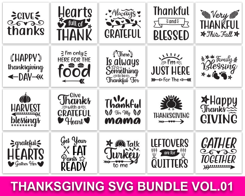 Download Thanksgiving Svg Bundle Sayings Svg Vector Cut Files Iron Etsy