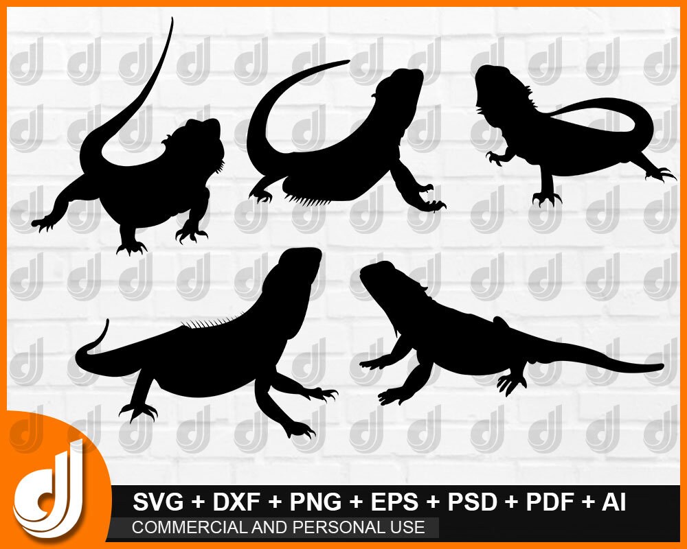 Download Bearded Dragon Svg Bundle Dragon Dxf Dragon Eps Bearded Etsy