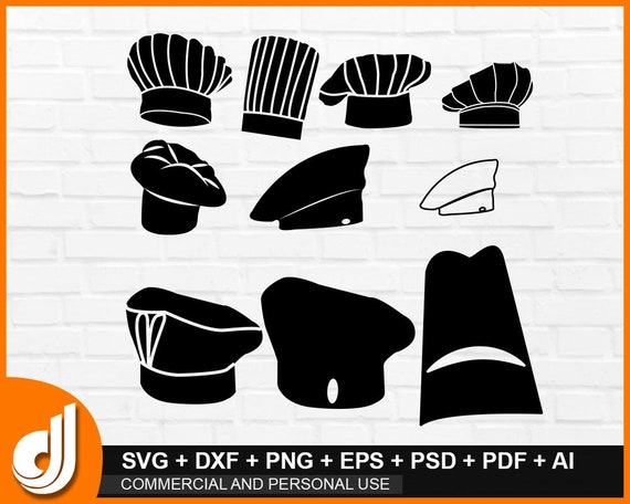 Download Chef Hat Svg Bundle Chef Hat Silhouette Chef Svg Etsy
