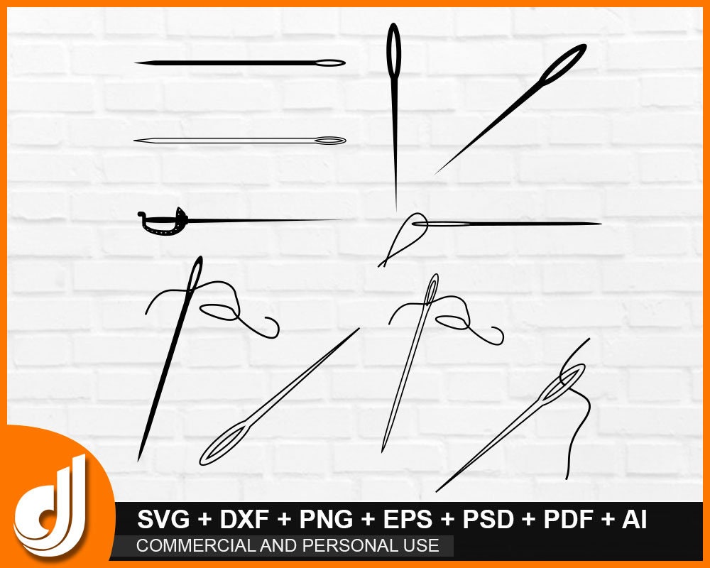 Sewing needle Svg Bundle sewing Svg needle and thread Svg Etsy