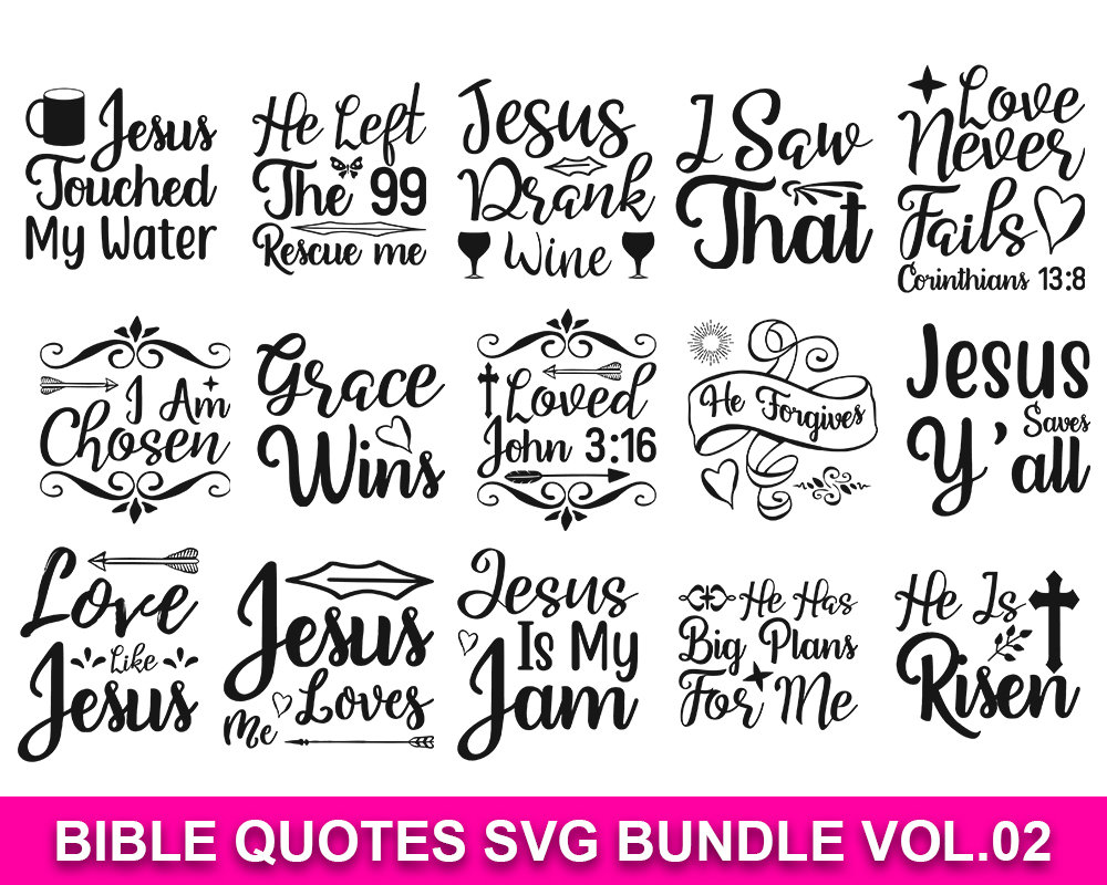Download Bible Verses Bundle Bible Svg Bible Cut Files Scripture Etsy