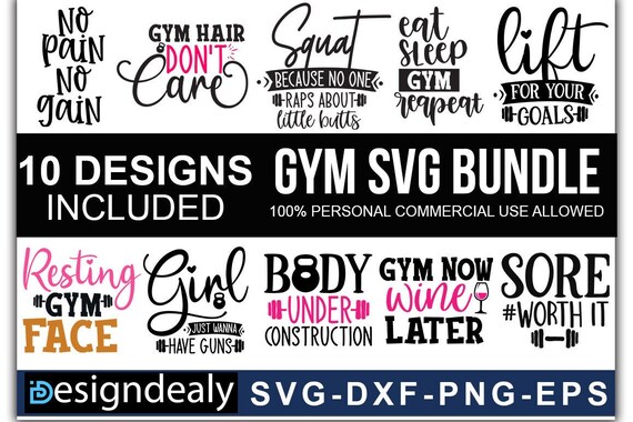 Download Gym Quotes Svg Bundle Barbell Svg Workout Svg Sport Svg Etsy