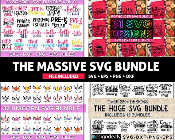 Download The Massive Svg Bundle Mega Bundlemega Bundle Ofsvghuge Etsy
