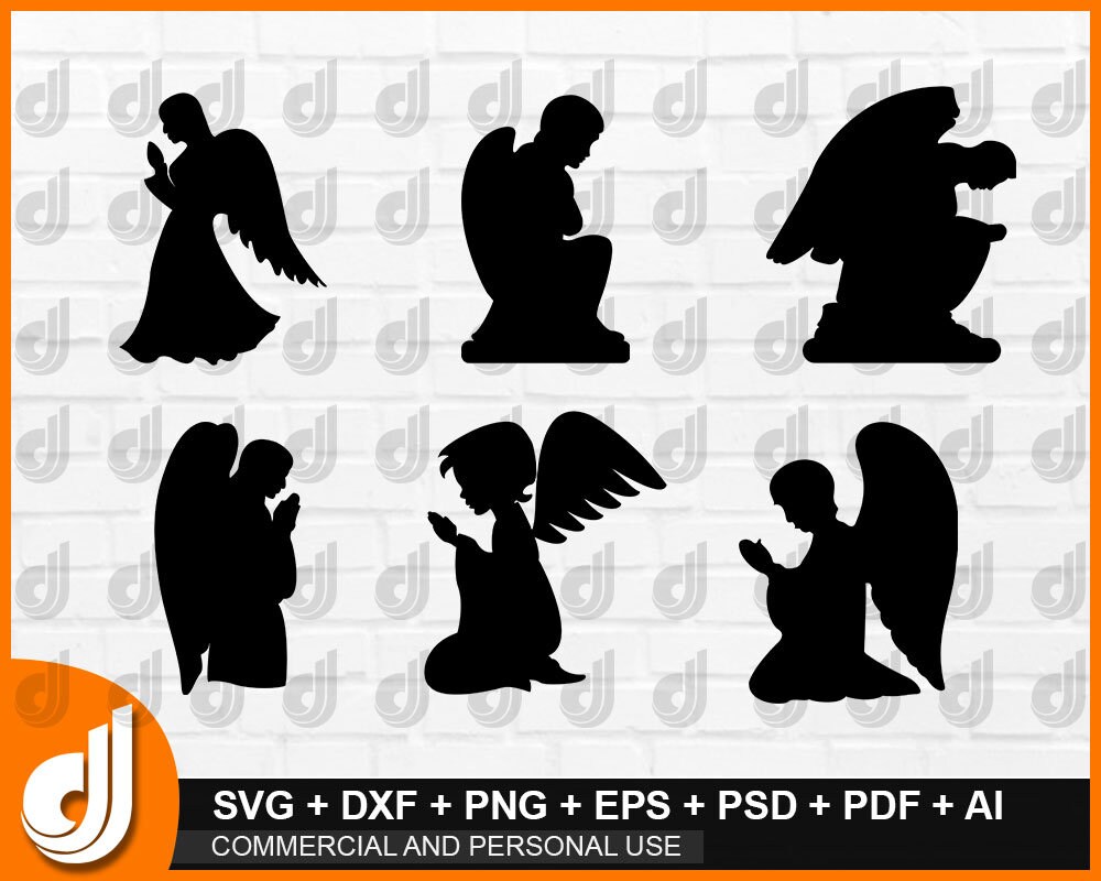 Download Praying Angel Svg Bundle Christmas Svg Praying Angel Svg Etsy