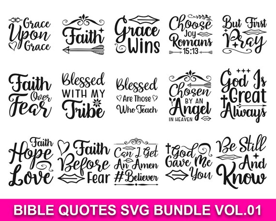 Download Bible Verses Bundle Bible Svg Bible Cut Files Scripture Etsy