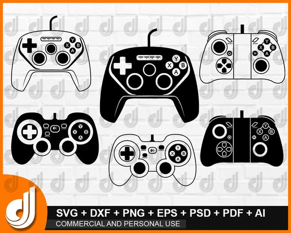 Game Controller Svg Bundle Game Controller Digital Clipart Etsy