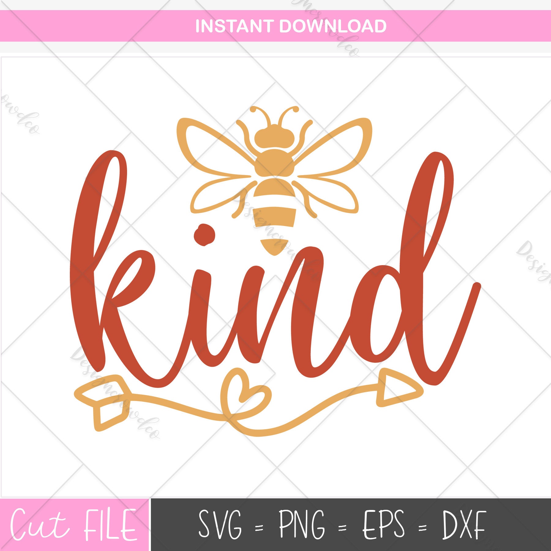 Download Bee Kind Svg Bee Kind Pdf Kindness Svg Cut Files For Cricut | Etsy