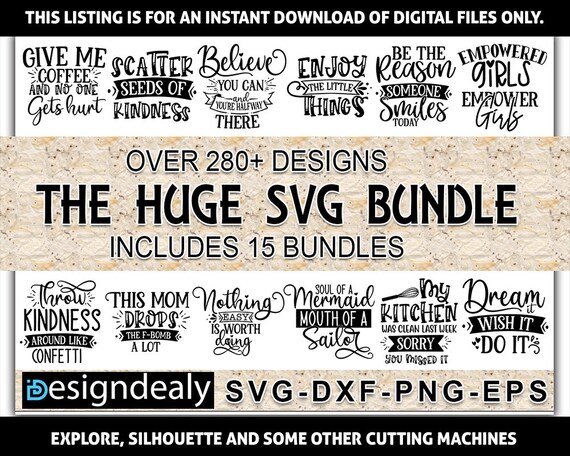 Download 280 Huge Svg Bundle Vol 01 Mega Bundlemega Bundle Of Etsy