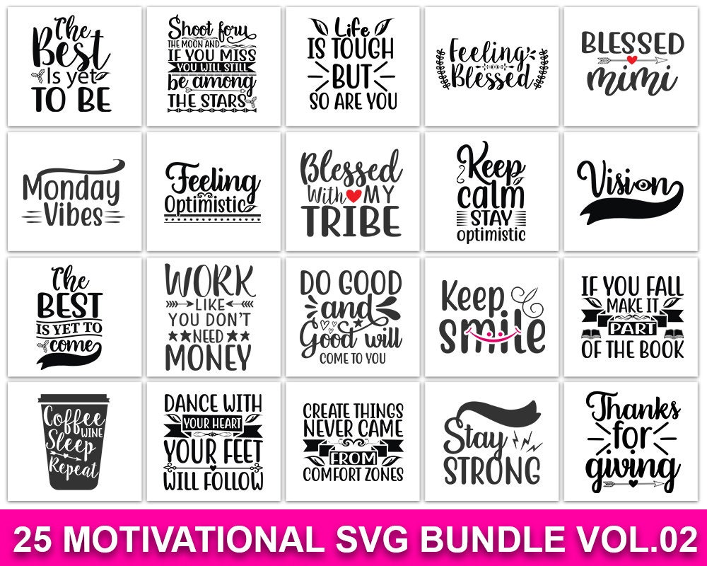 Download Motivational Svg Bundle Boss Inspiration Svg Pack Cut Files Etsy