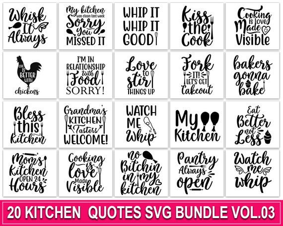 Download Kitchen Svg Bundle Kitchen Svg Designs For Cricut Etsy