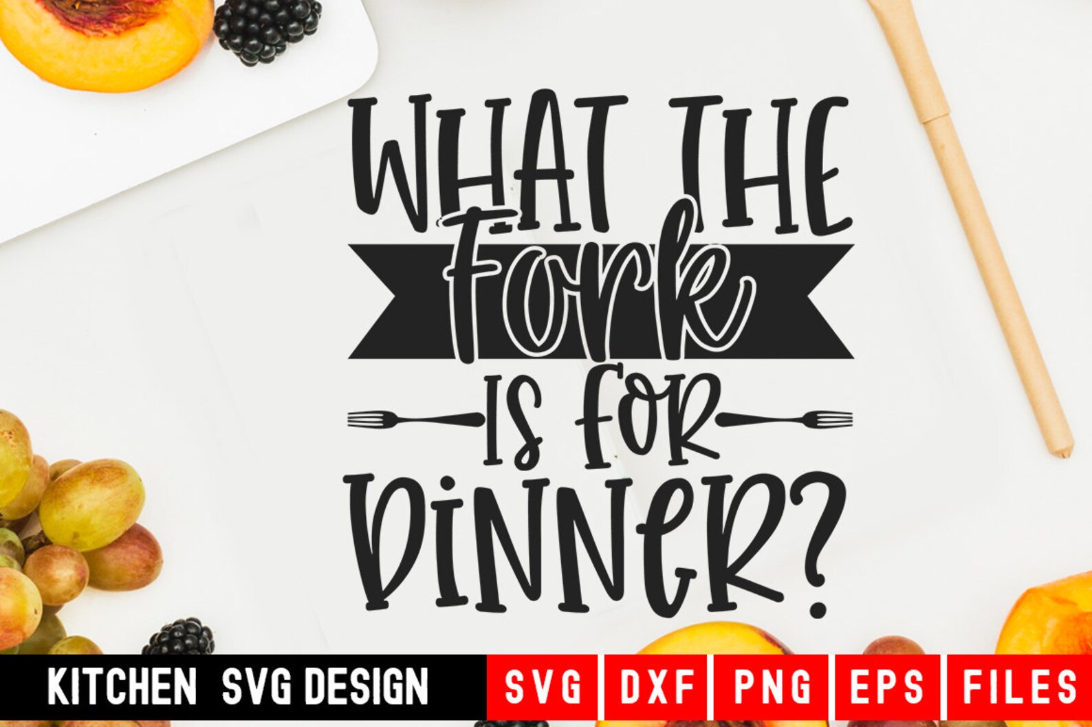What the Fork is for Dinner SVG PNG digital download files Etsy