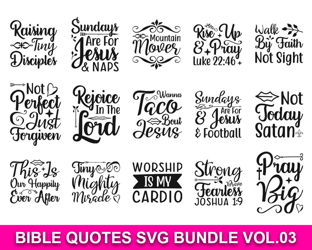 Download Bible Verses Bundle Bible Svg Bible Cut Files Scripture Etsy