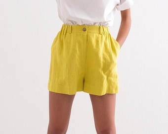 Linen Shorts, Women Linen Shorts, Summer Shorts